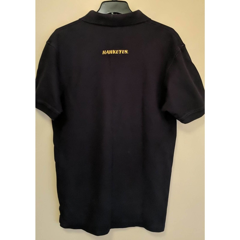Iowa Hawkeyes Cross Creek Black Short Sleeve Polo Shirt Men's Size Medium - Picture 3 of 5
